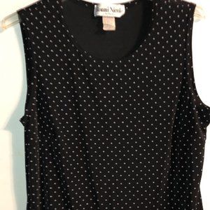 Ronni Nicole Polka Dot Sleeveless Shirt.